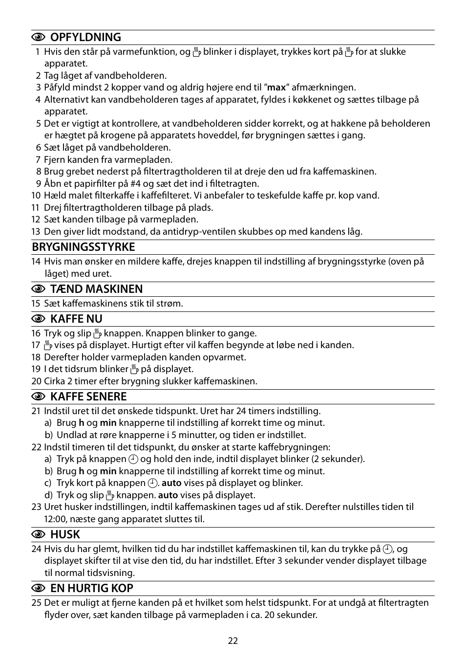 RUSSELL HOBBS GLASS TOUCH User Manual | Page 22 / 68