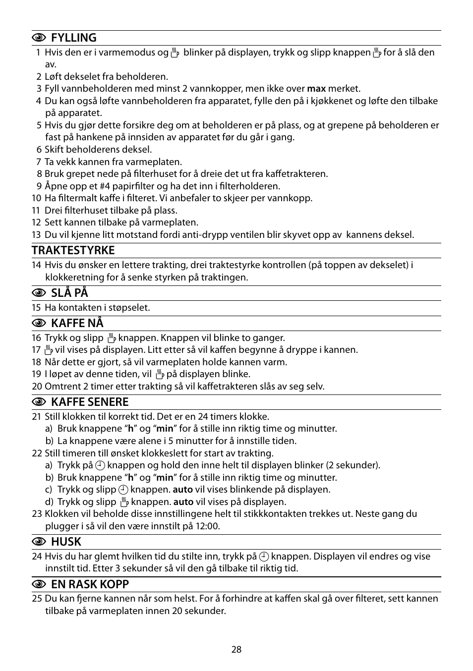 RUSSELL HOBBS GLASS TOUCH User Manual | Page 28 / 68