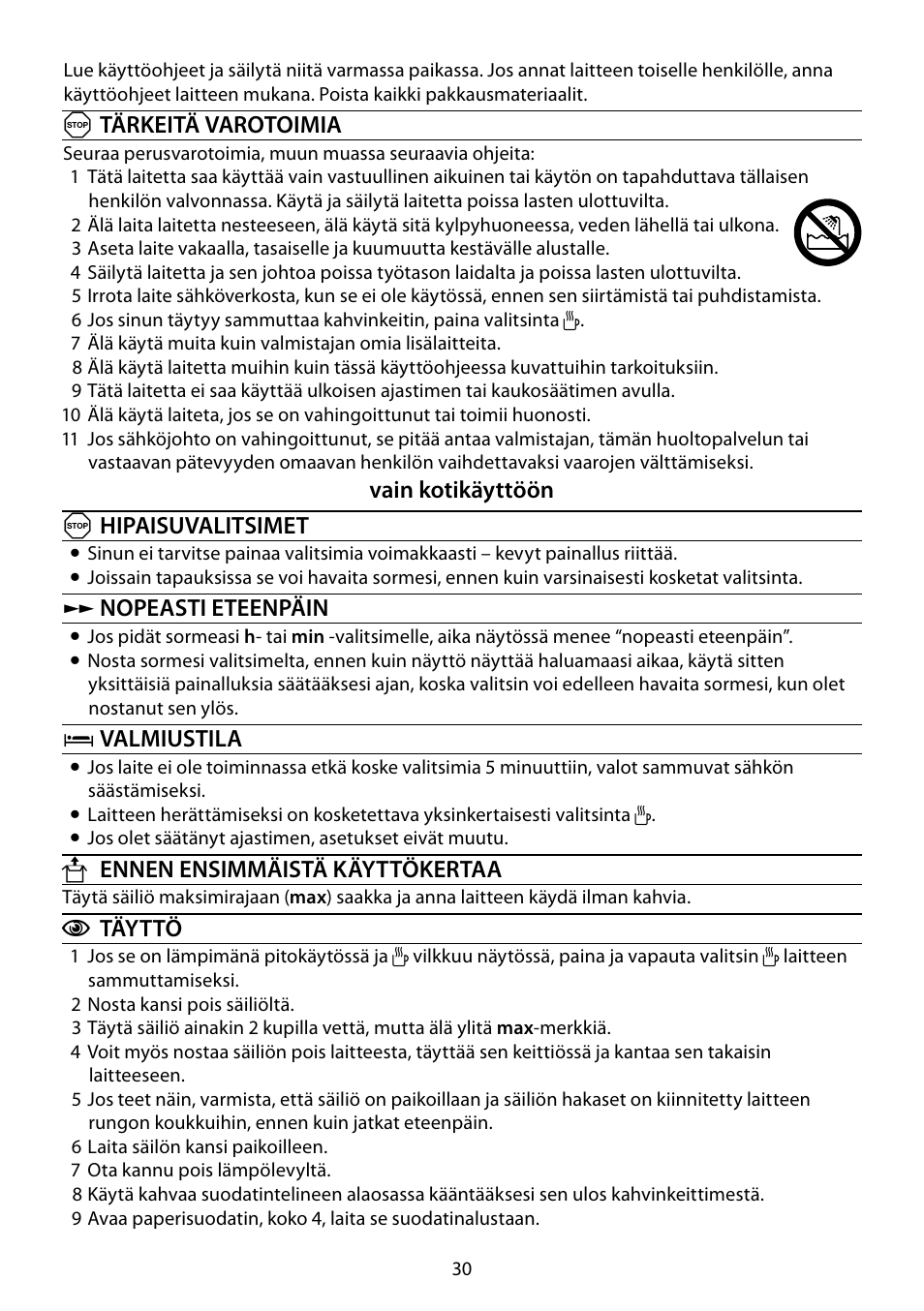 RUSSELL HOBBS GLASS TOUCH User Manual | Page 30 / 68