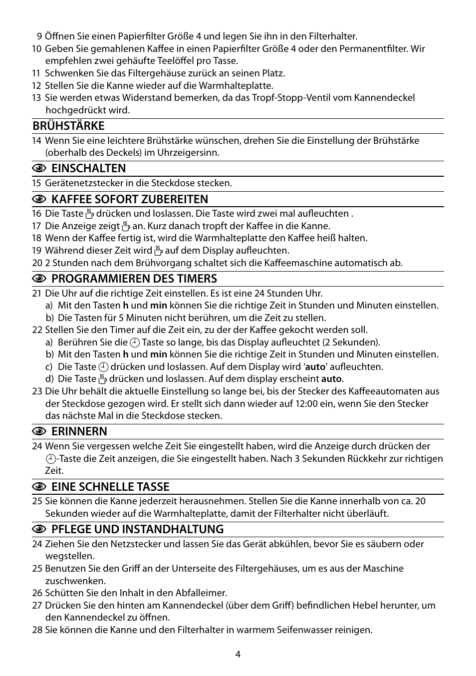 RUSSELL HOBBS GLASS TOUCH User Manual | Page 4 / 68