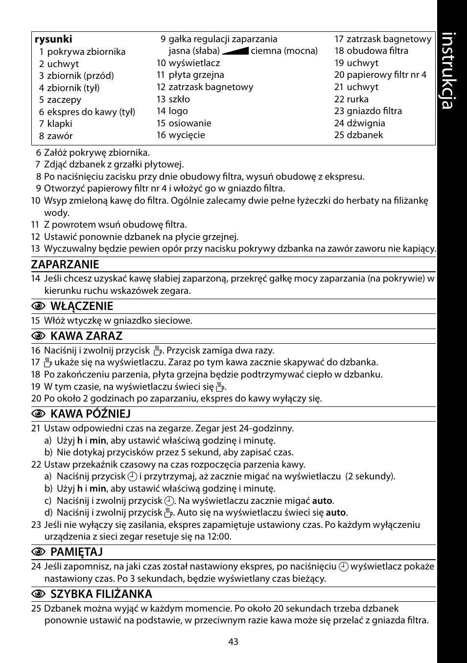 RUSSELL HOBBS GLASS TOUCH User Manual | Page 43 / 68