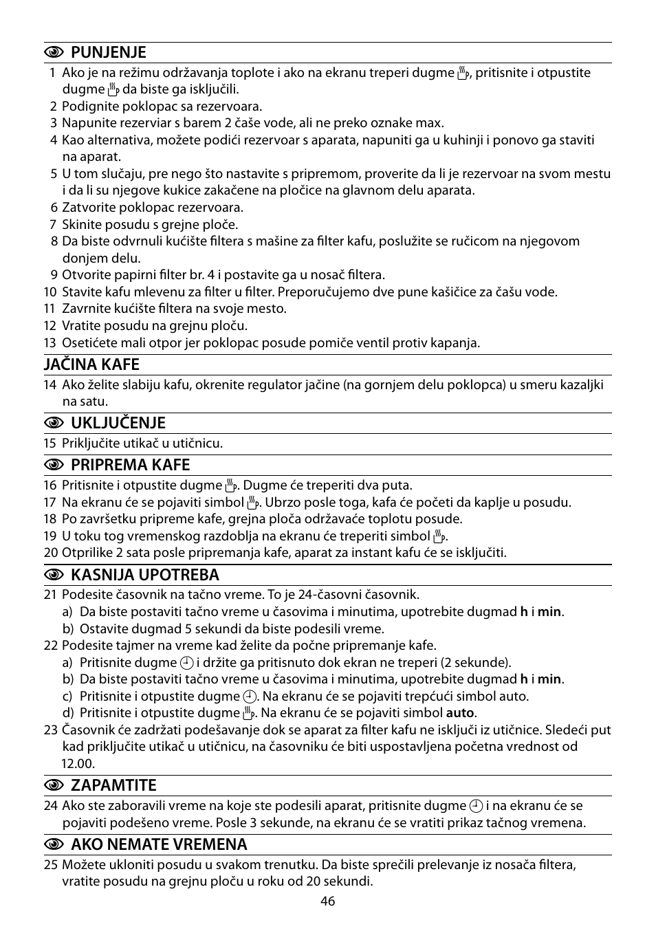 RUSSELL HOBBS GLASS TOUCH User Manual | Page 46 / 68