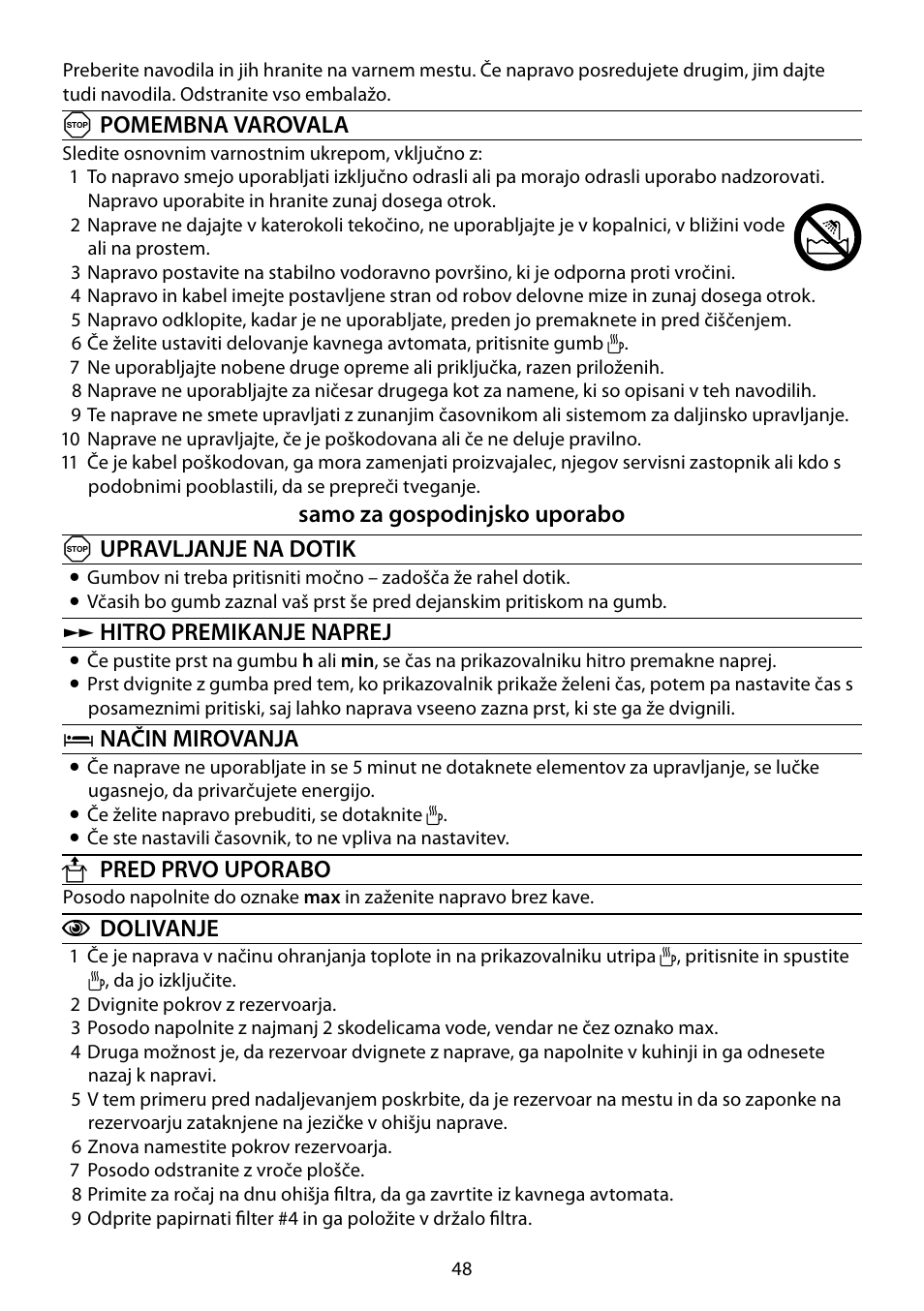 RUSSELL HOBBS GLASS TOUCH User Manual | Page 48 / 68