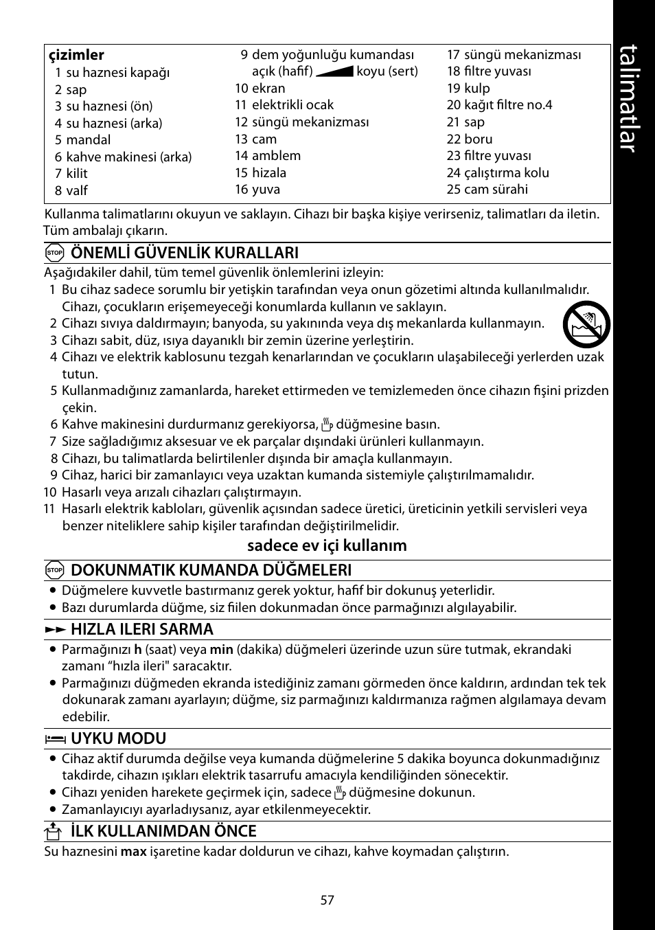 Ta lim atl ar | RUSSELL HOBBS GLASS TOUCH User Manual | Page 57 / 68