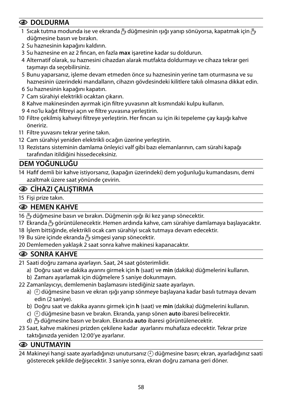 RUSSELL HOBBS GLASS TOUCH User Manual | Page 58 / 68