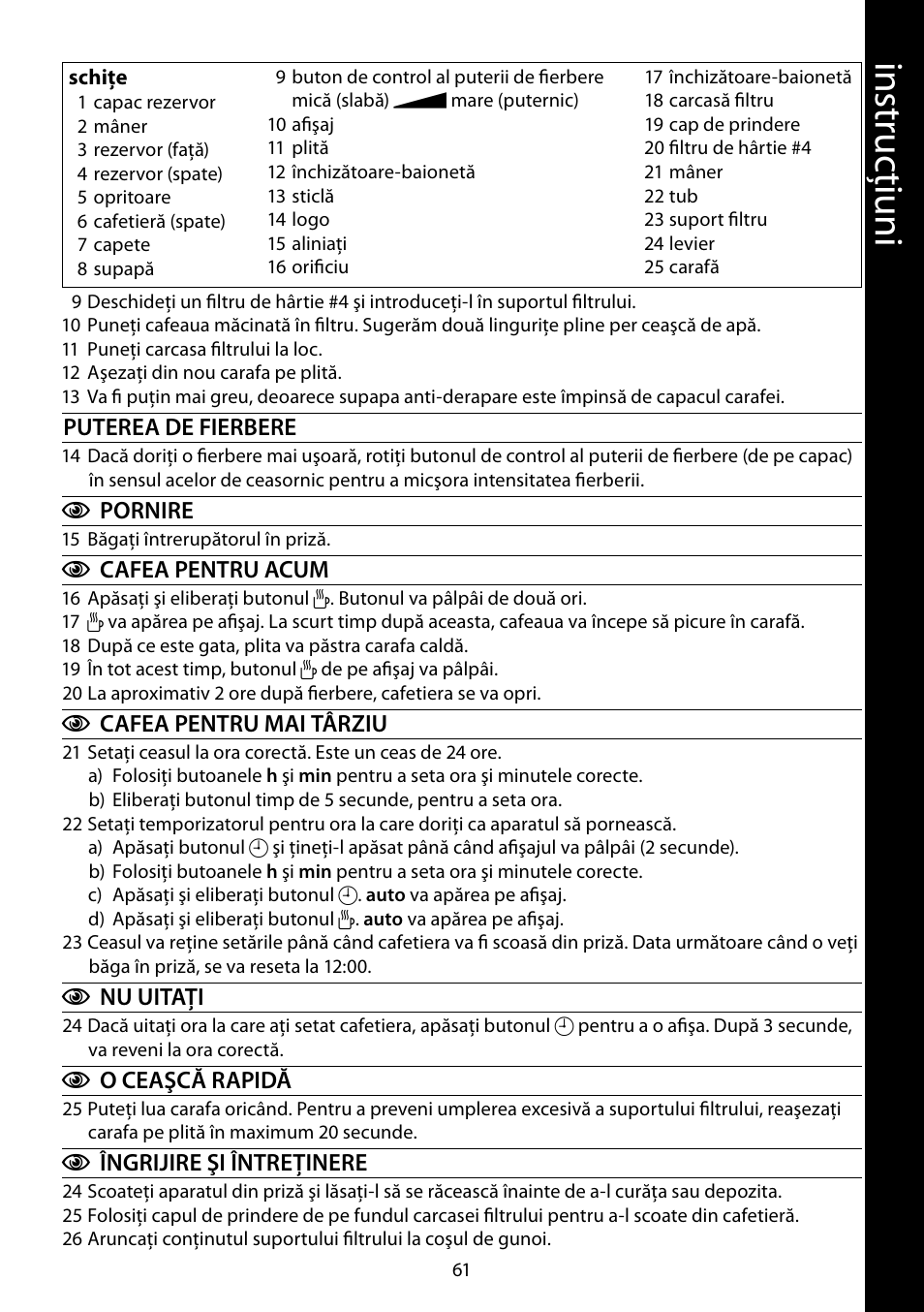 RUSSELL HOBBS GLASS TOUCH User Manual | Page 61 / 68