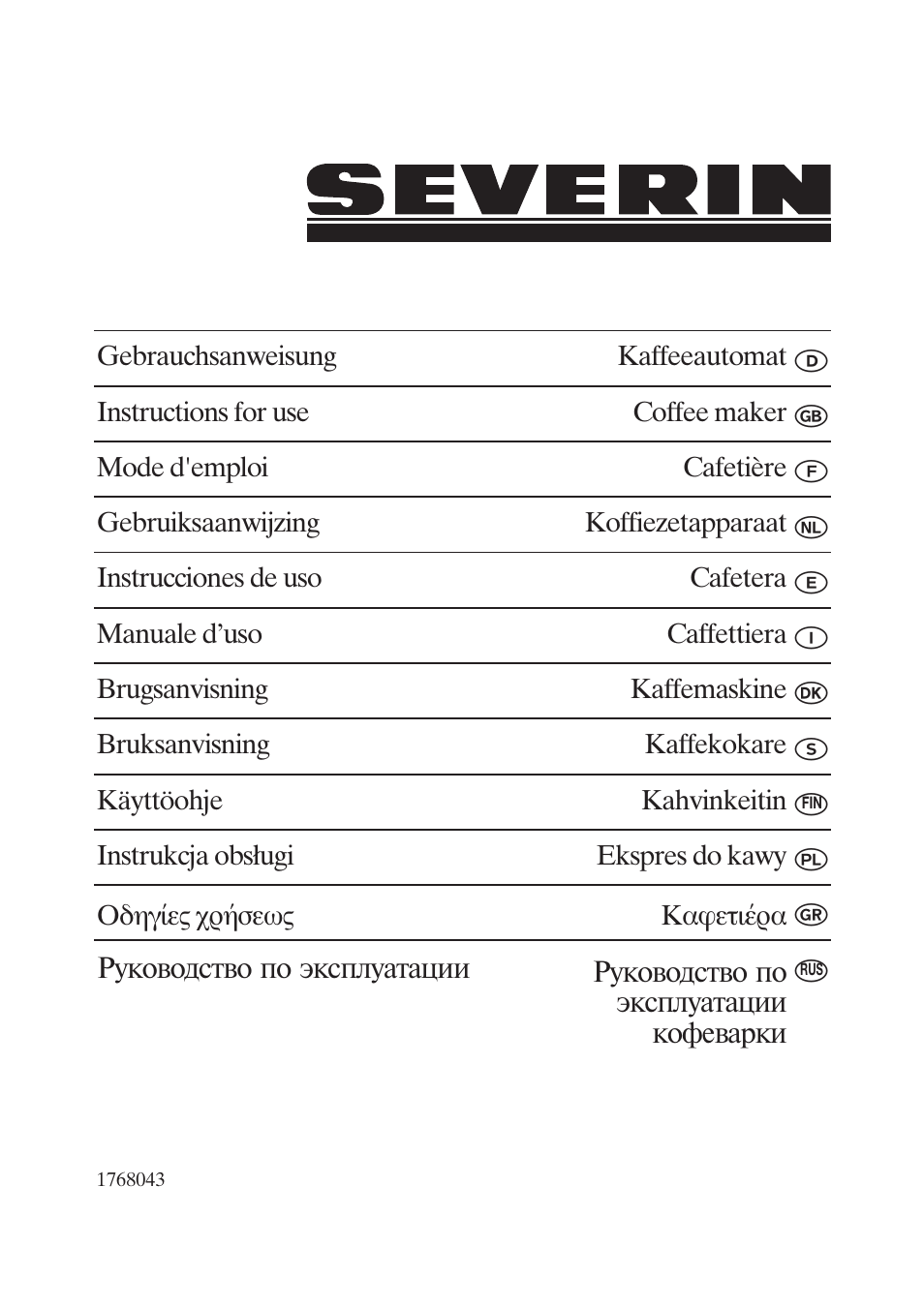 SEVERIN KA 4037 User Manual | 49 pages