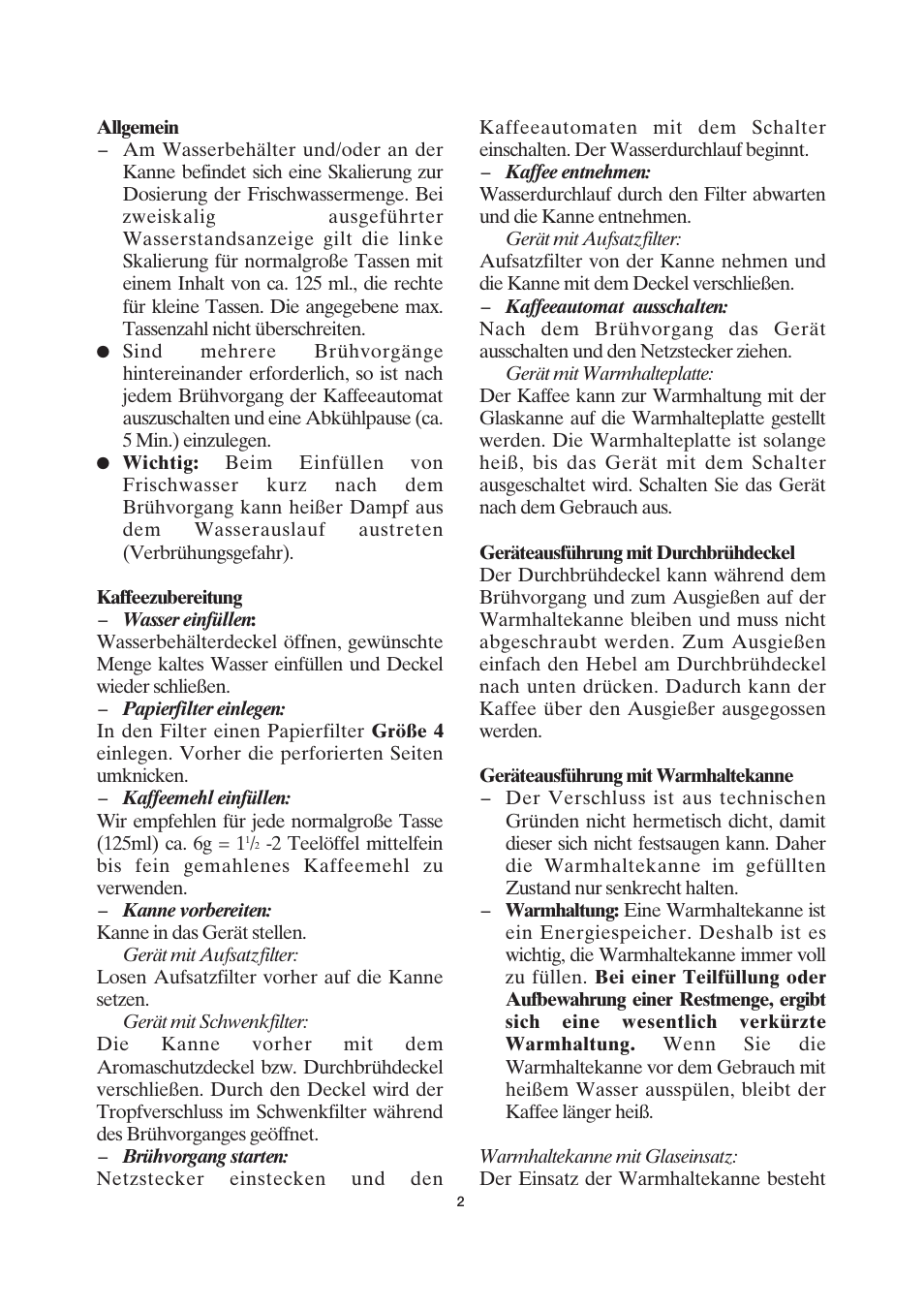 SEVERIN KA 4037 User Manual | Page 3 / 49