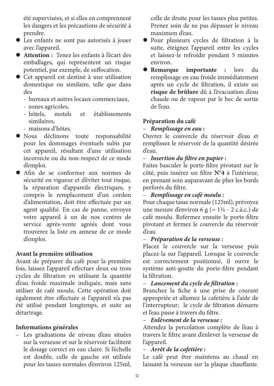 SEVERIN KA 4306 User Manual | Page 12 / 50