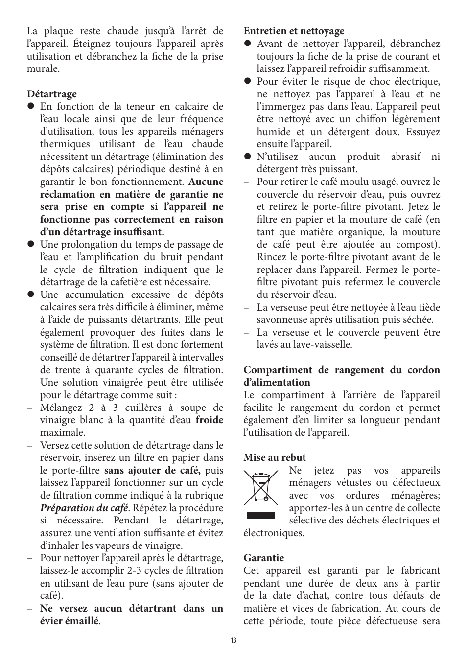 SEVERIN KA 4306 User Manual | Page 13 / 50