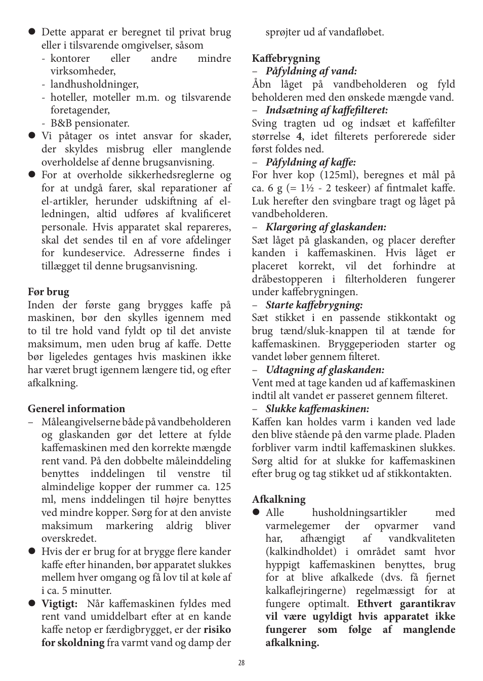 SEVERIN KA 4306 User Manual | Page 28 / 50