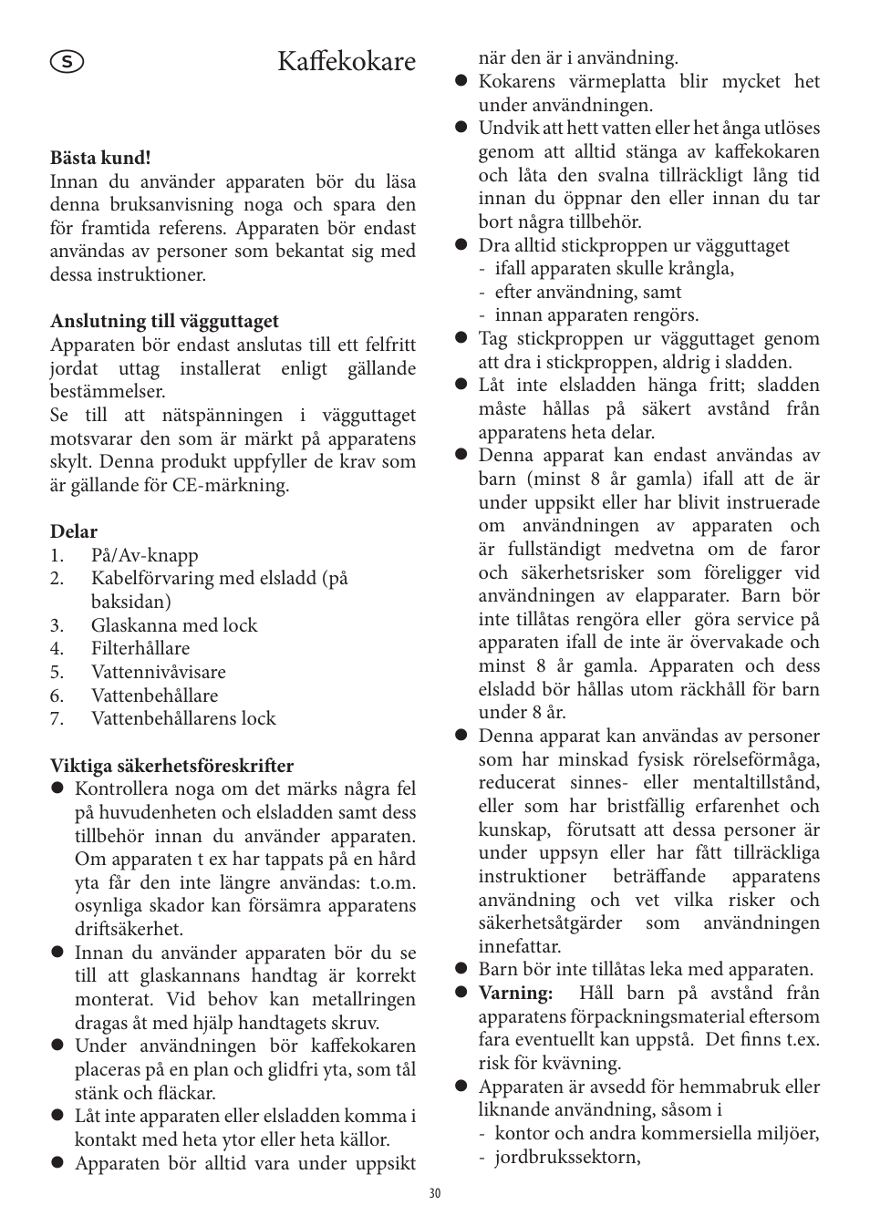 Kaff ekokare | SEVERIN KA 4306 User Manual | Page 30 / 50