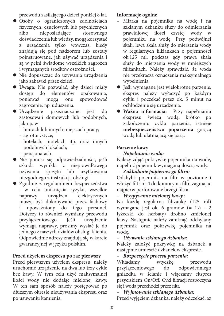 SEVERIN KA 4306 User Manual | Page 37 / 50