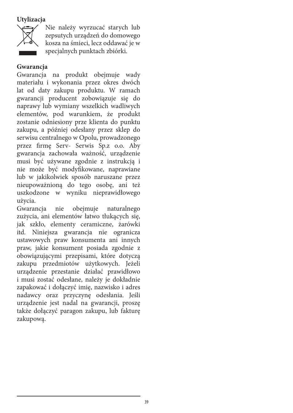 SEVERIN KA 4306 User Manual | Page 39 / 50