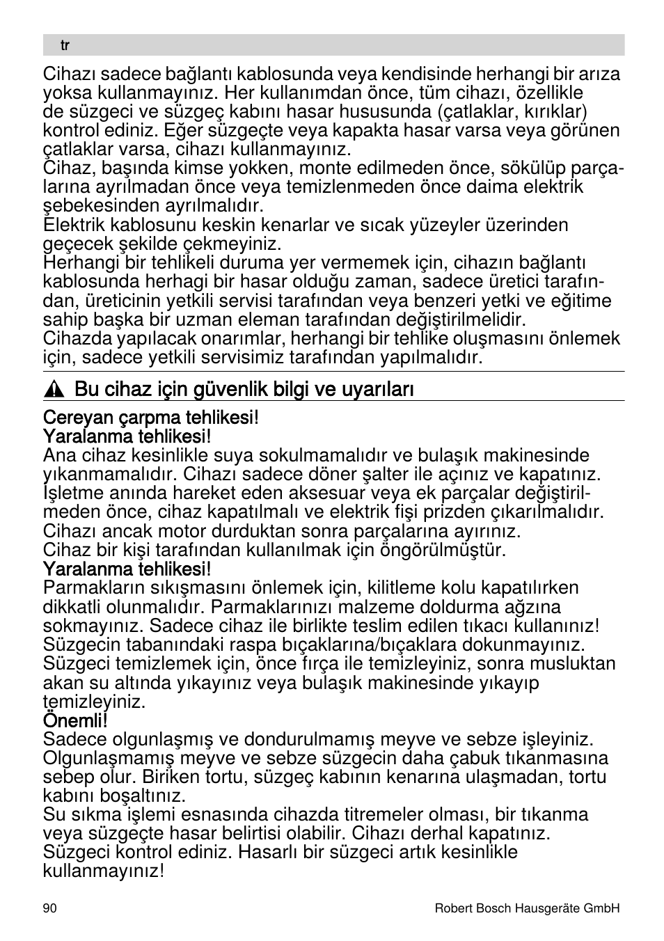 Bosch MES4000 Licuadora. EAN 4242002770048 User Manual | Page 90 / 145
