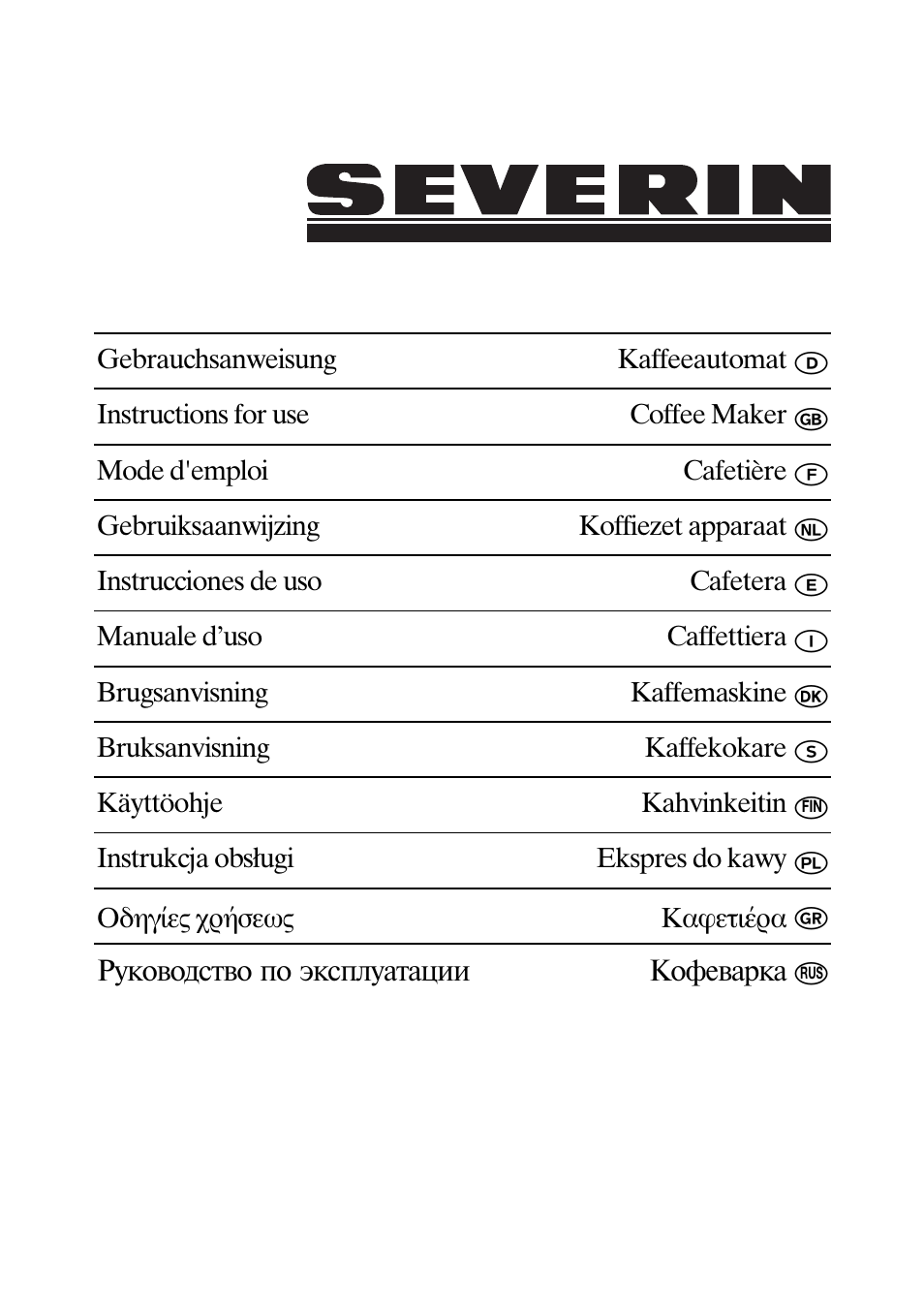 SEVERIN KA 4157 User Manual | 46 pages