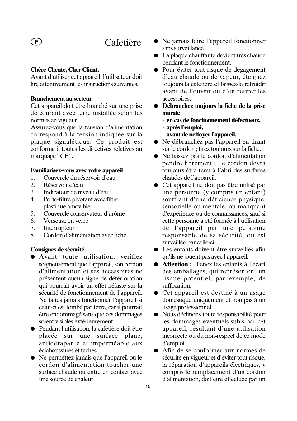 Cafetière | SEVERIN KA 4157 User Manual | Page 10 / 46