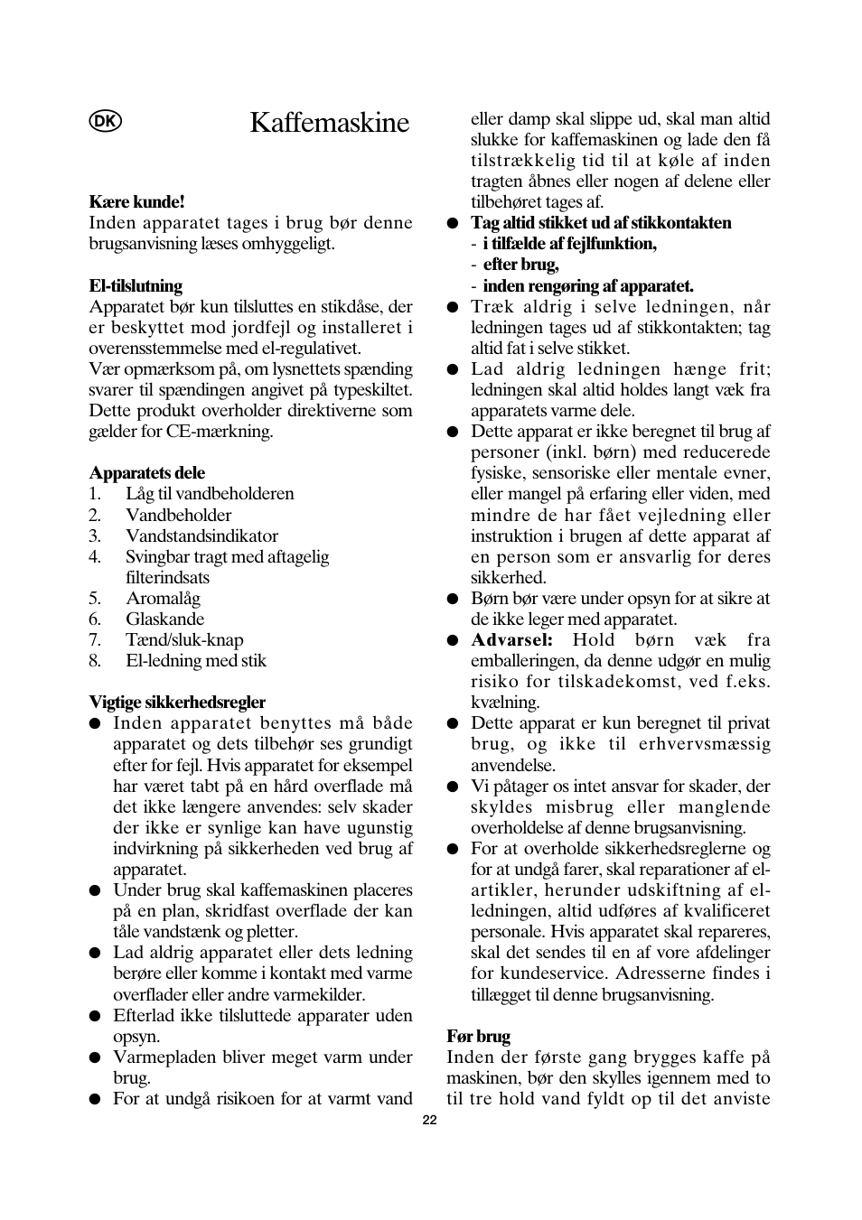 Kaffemaskine | SEVERIN KA 4157 User Manual | Page 22 / 46