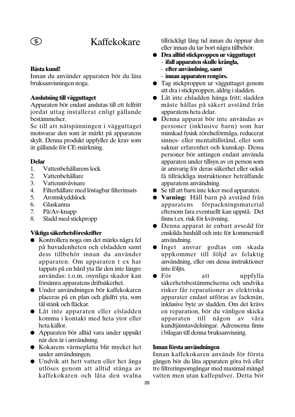 Kaffekokare | SEVERIN KA 4157 User Manual | Page 25 / 46