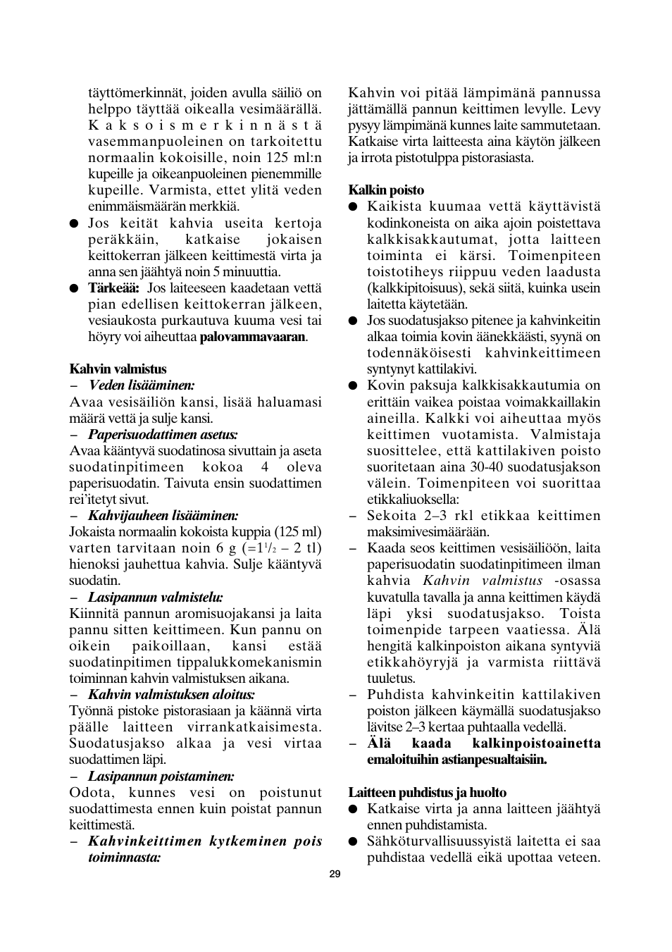 SEVERIN KA 4157 User Manual | Page 29 / 46