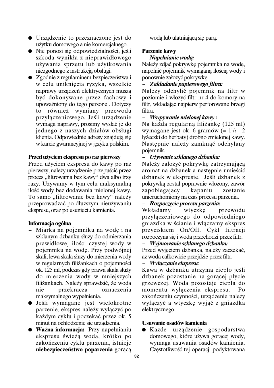 SEVERIN KA 4157 User Manual | Page 32 / 46