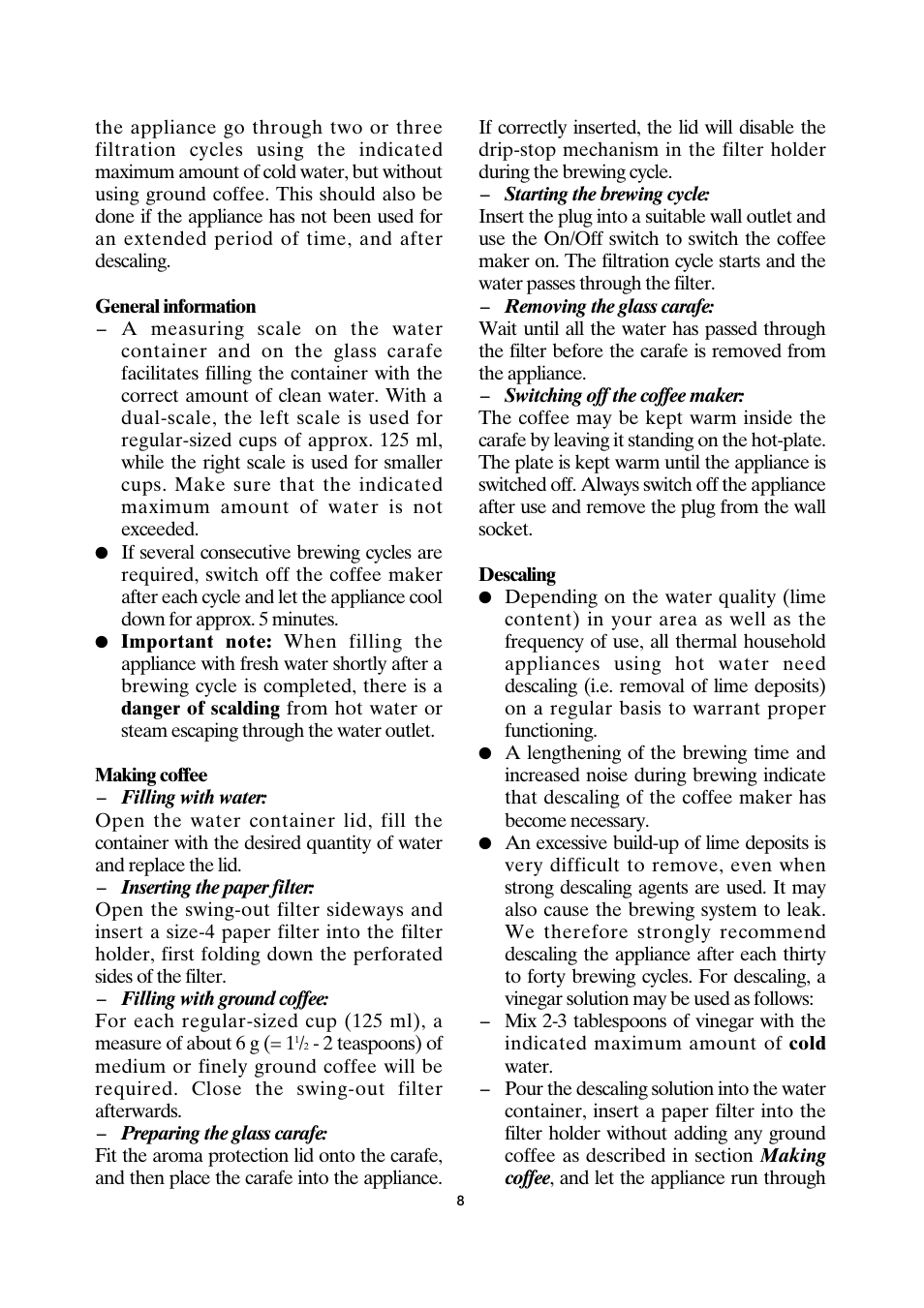 SEVERIN KA 4157 User Manual | Page 8 / 46