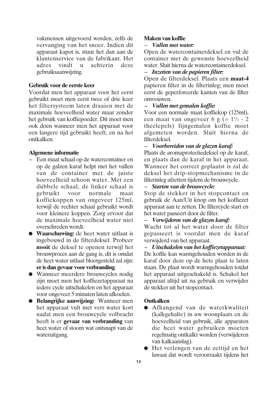 SEVERIN KA 4055 User Manual | Page 14 / 46