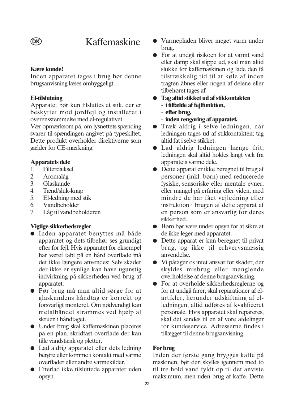 Kaffemaskine | SEVERIN KA 4055 User Manual | Page 22 / 46
