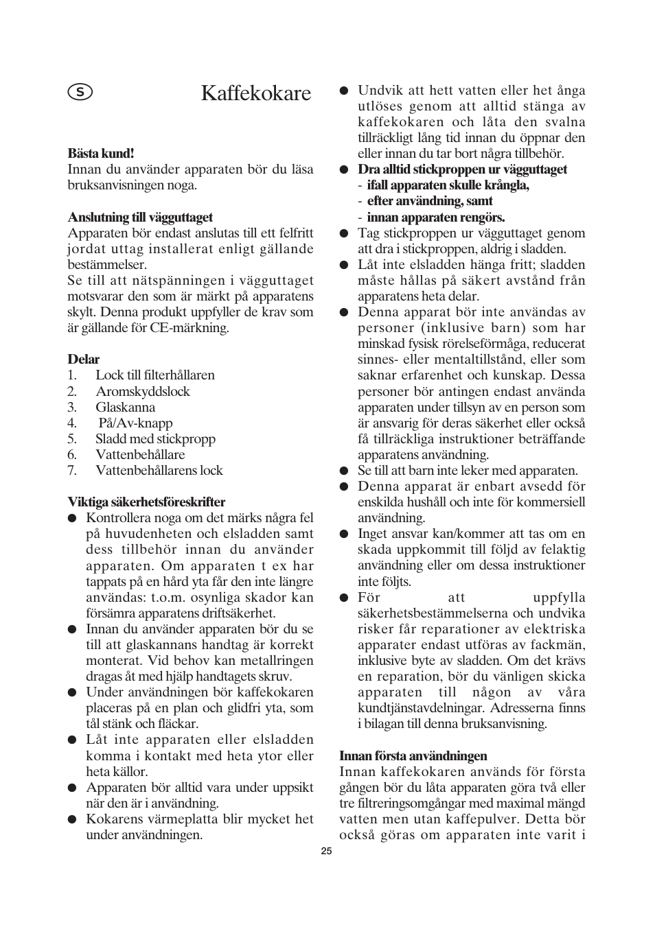 Kaffekokare | SEVERIN KA 4055 User Manual | Page 25 / 46