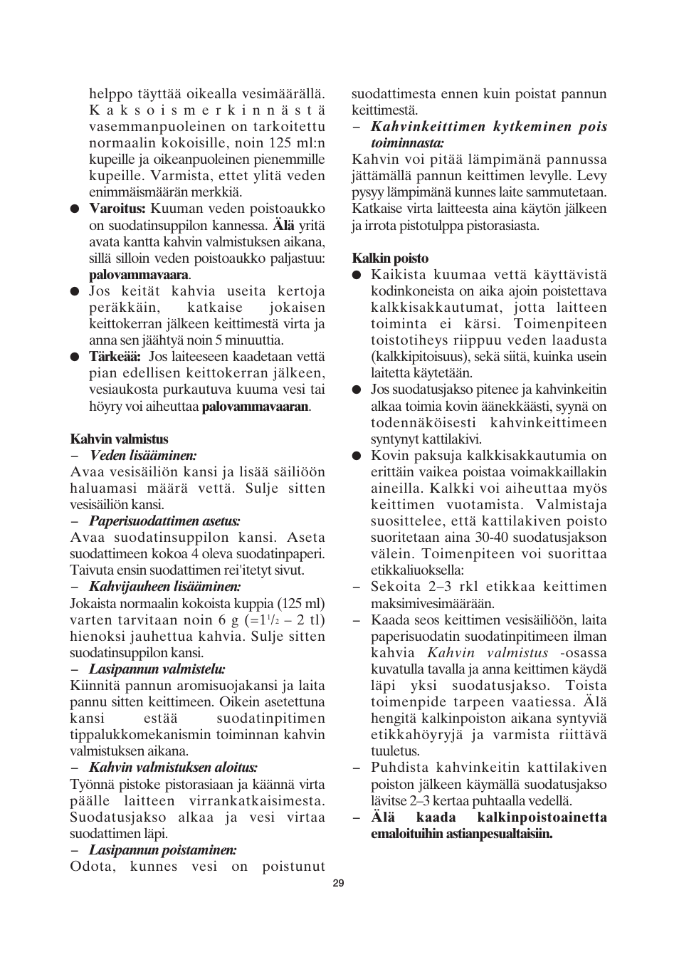 SEVERIN KA 4055 User Manual | Page 29 / 46