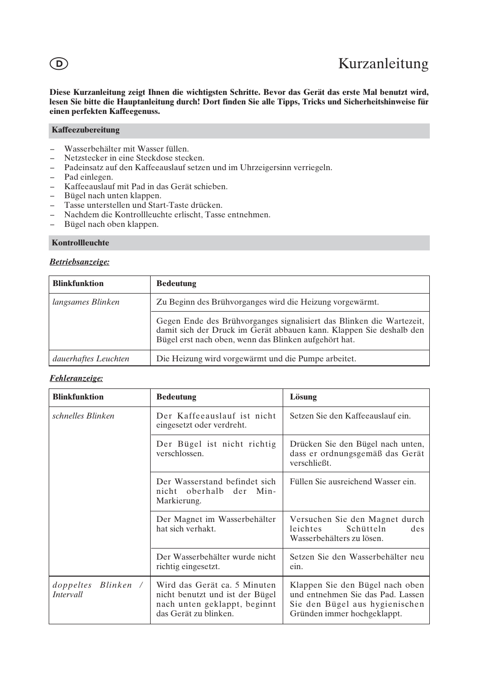 Kurzanleitung | SEVERIN KA 5155 User Manual | Page 3 / 6