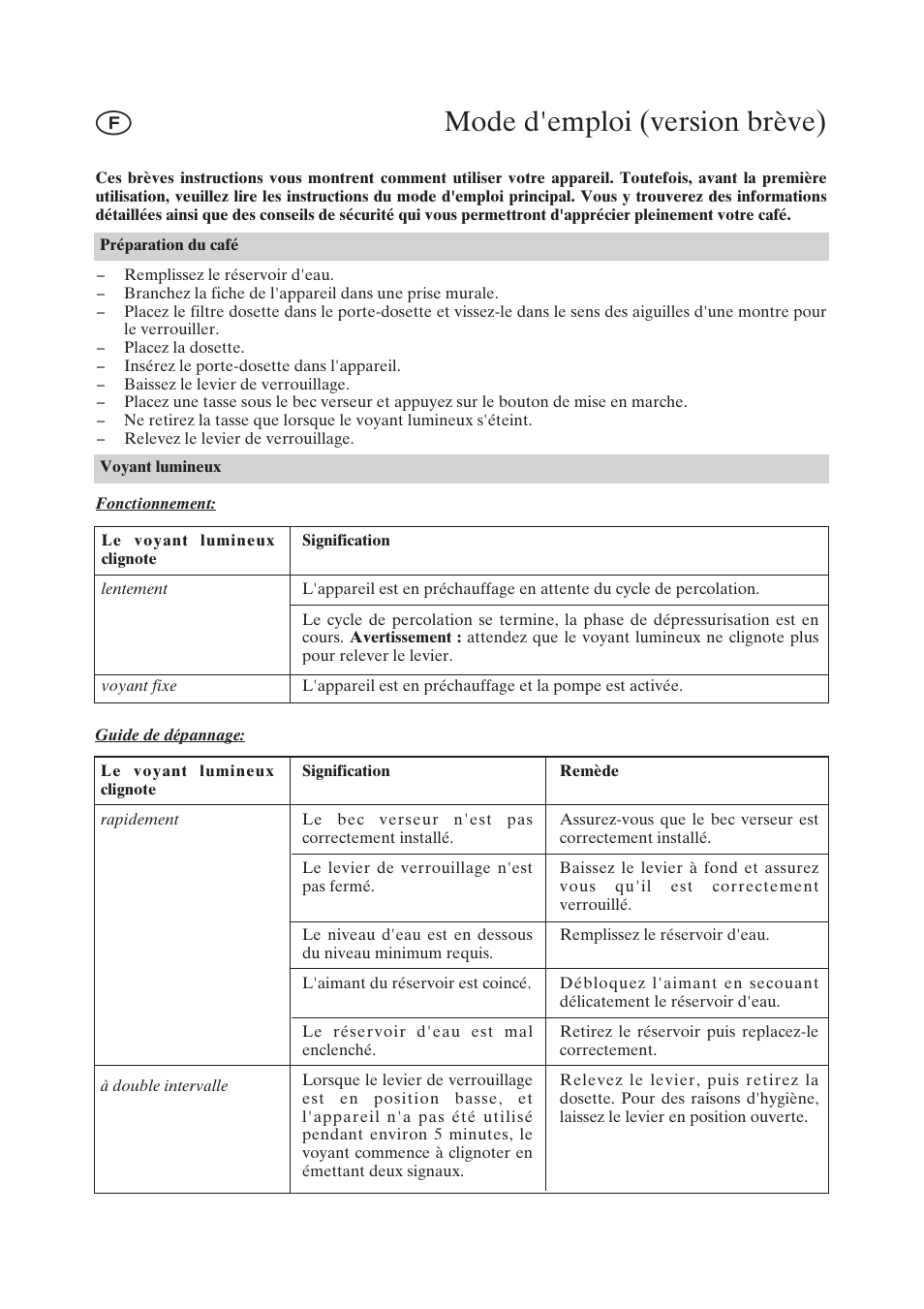 Mode d'emploi (version brève) | SEVERIN KA 5155 User Manual | Page 5 / 6