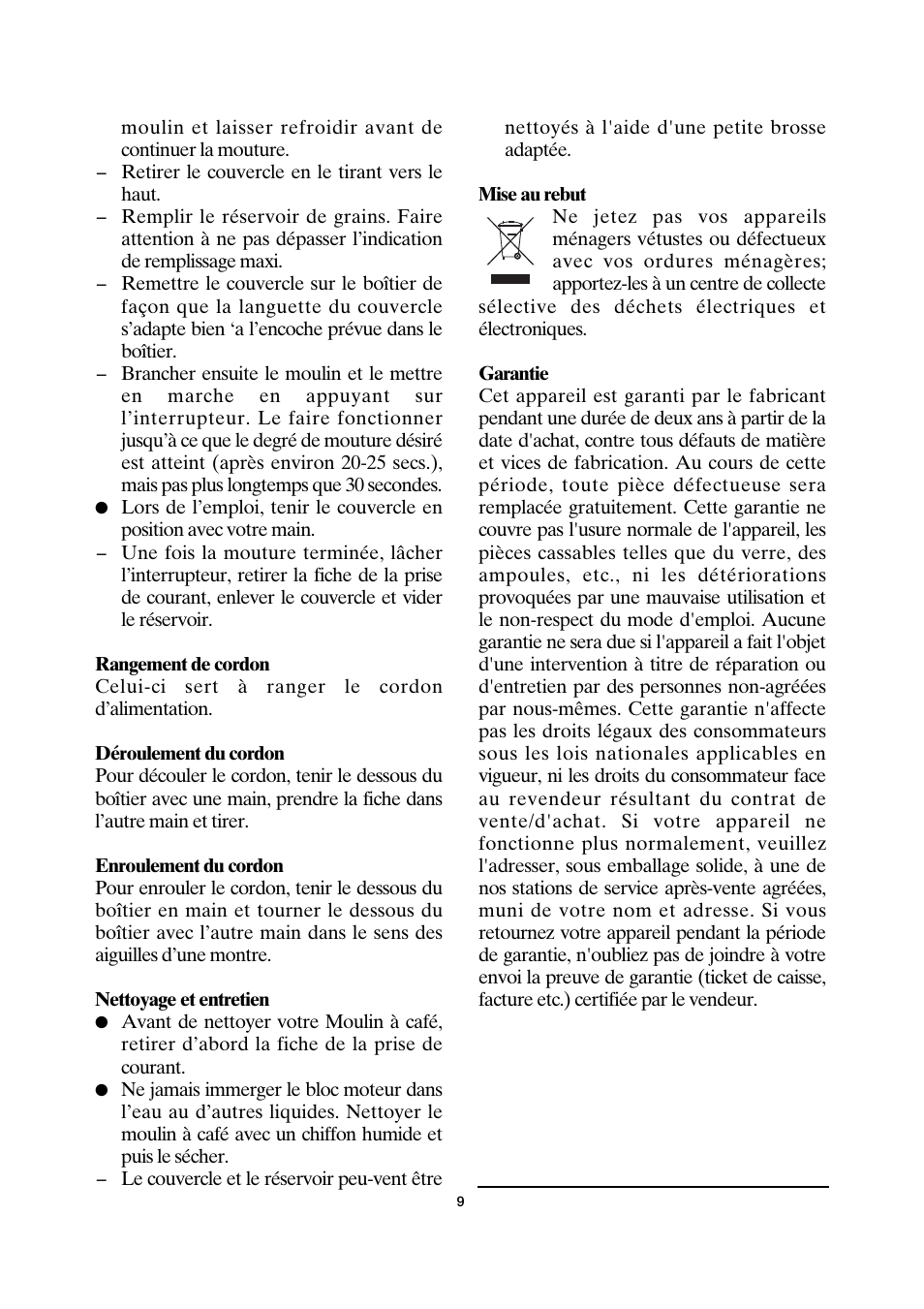 SEVERIN KM 3872 User Manual | Page 9 / 34