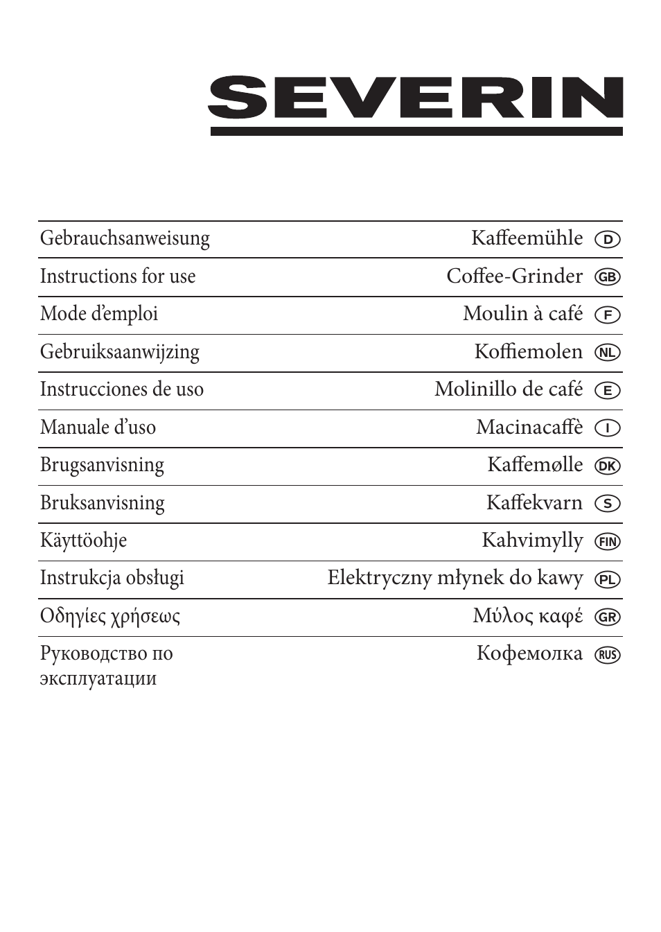 SEVERIN KM 3874 User Manual | 50 pages