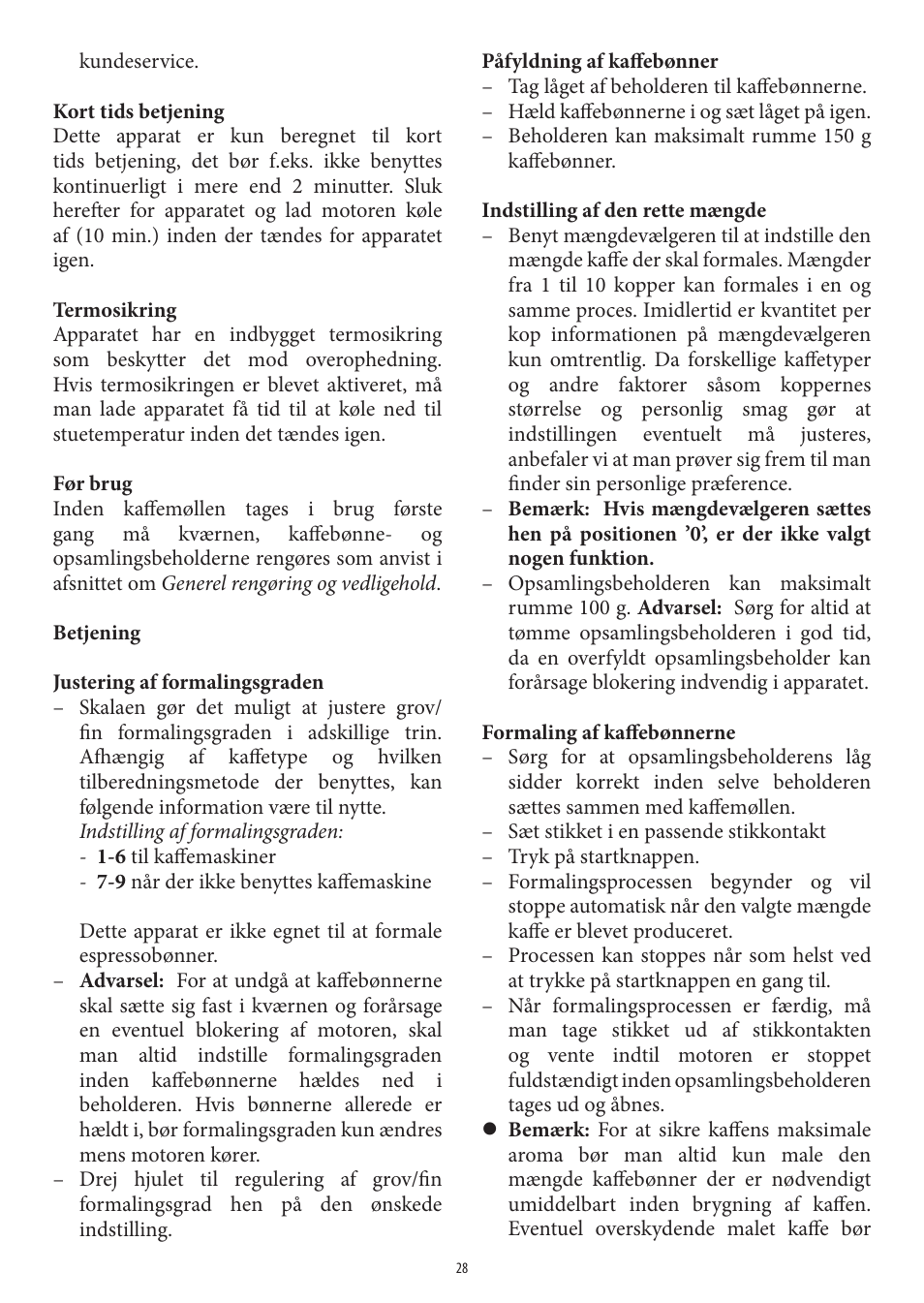SEVERIN KM 3874 User Manual | Page 28 / 50