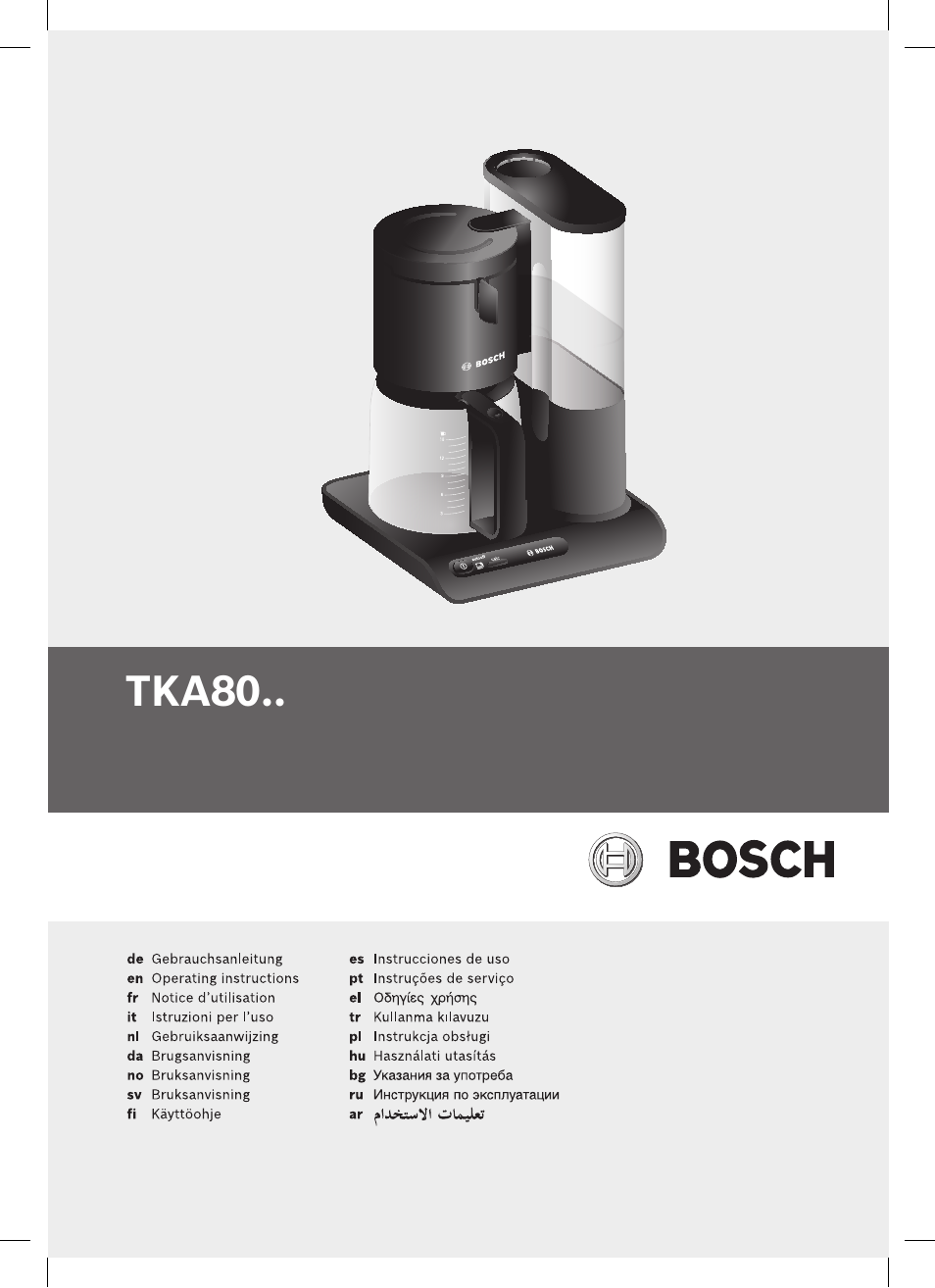 Bosch TKA8011 User Manual | 70 pages