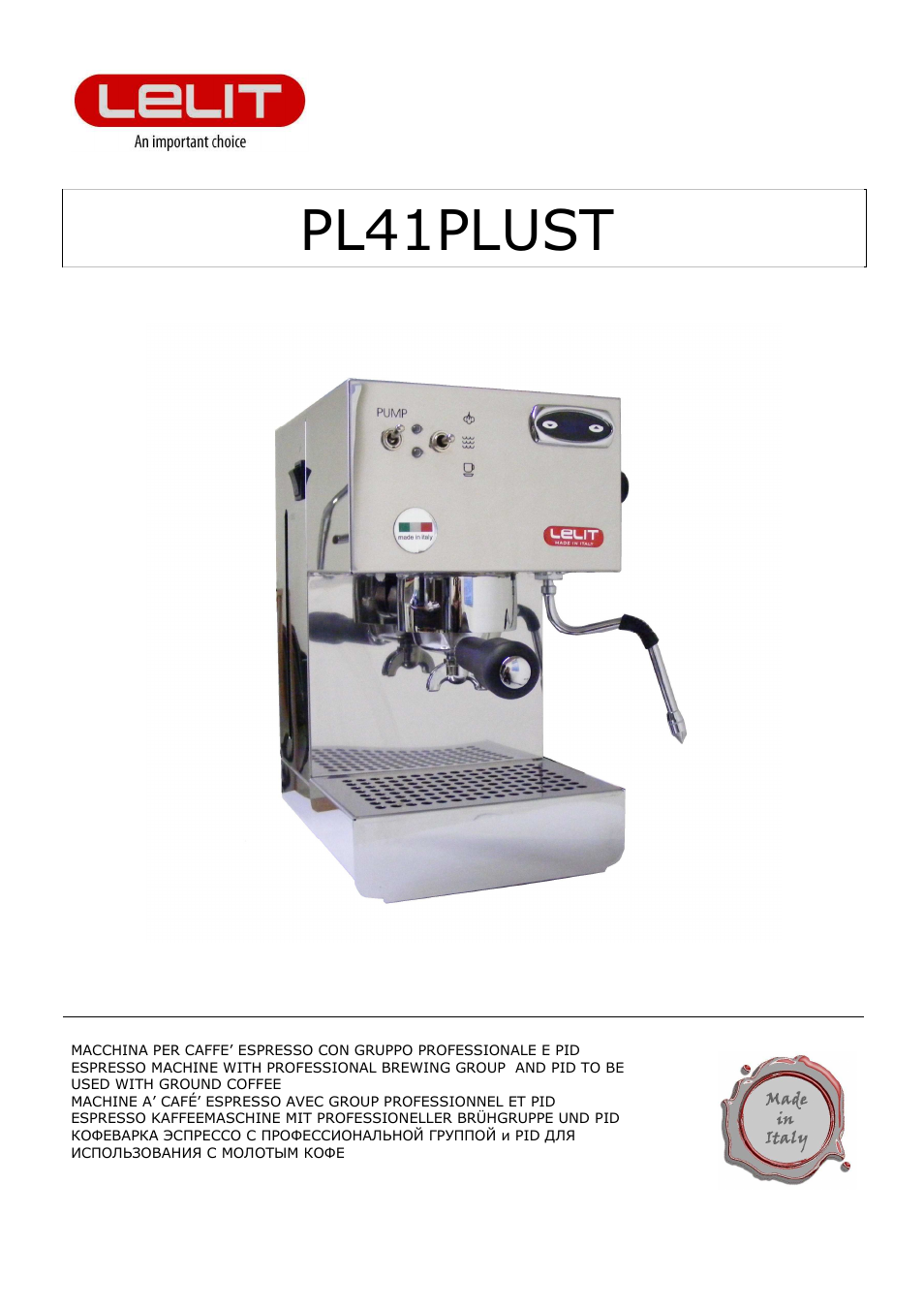 LELIT PL41PLUS User Manual | 24 pages
