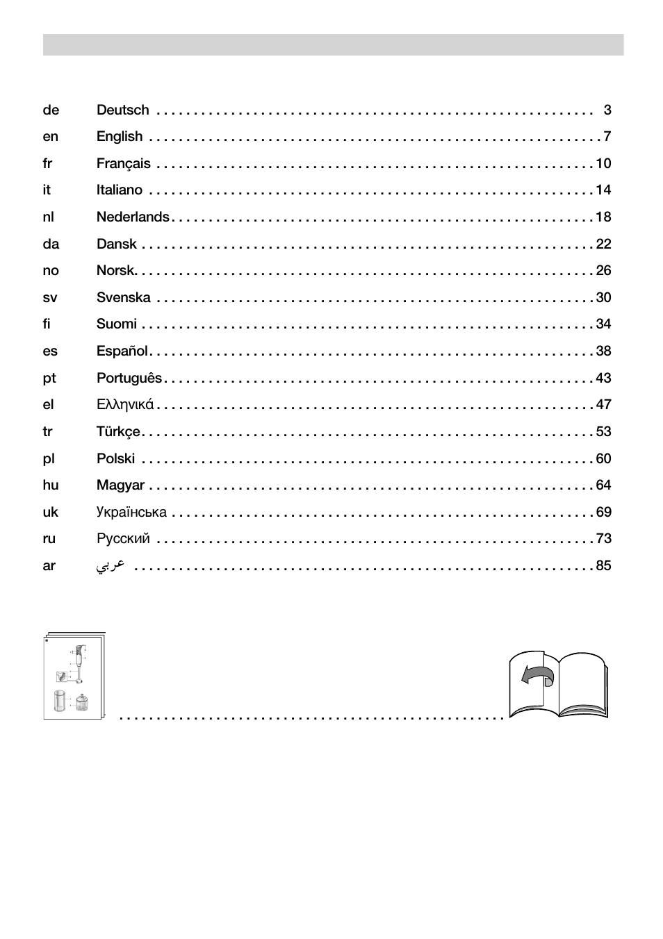 Bosch MSM66110 Mixeur plongeant blanc gris User Manual | Page 2 / 91