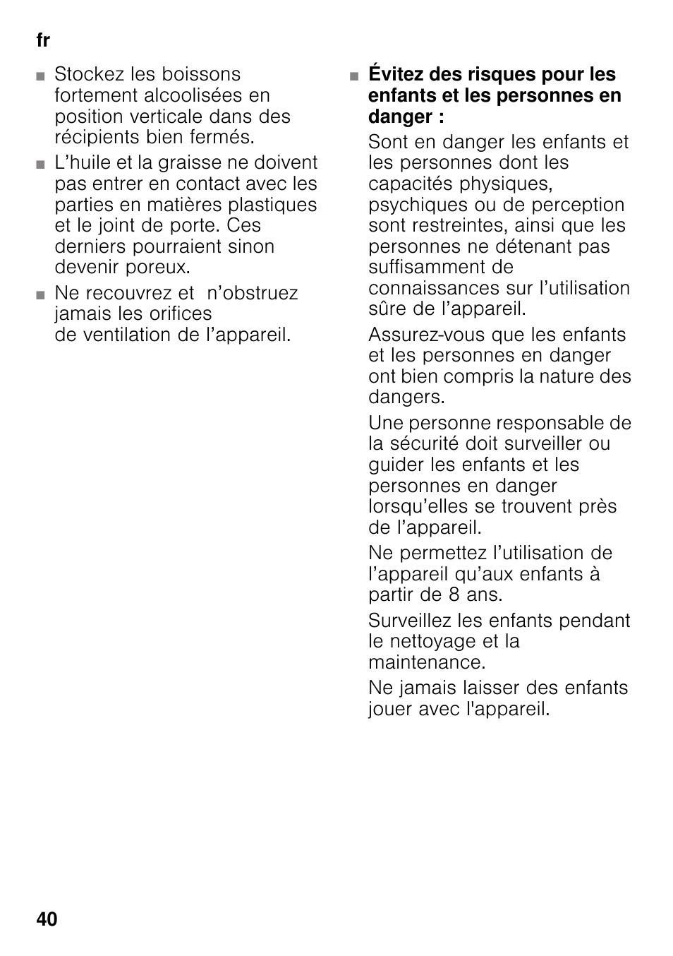 Bosch KDN32X45 Réfrigérateur-congélateur 2 portes Confort User Manual | Page 40 / 95