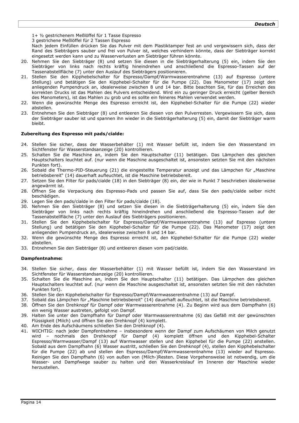LELIT PL41TEM User Manual | Page 14 / 24