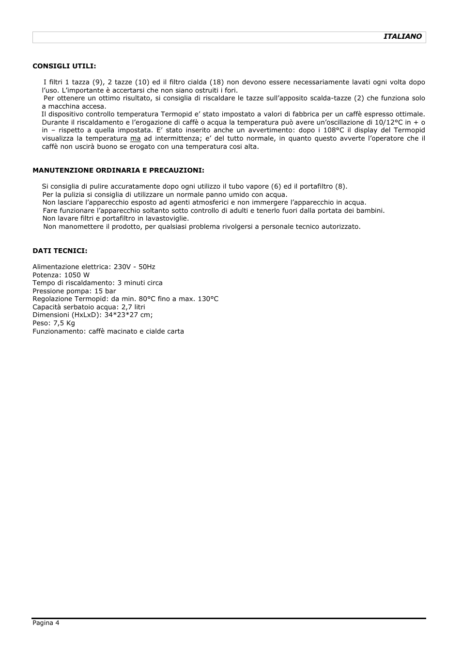 LELIT PL41TEM User Manual | Page 4 / 24