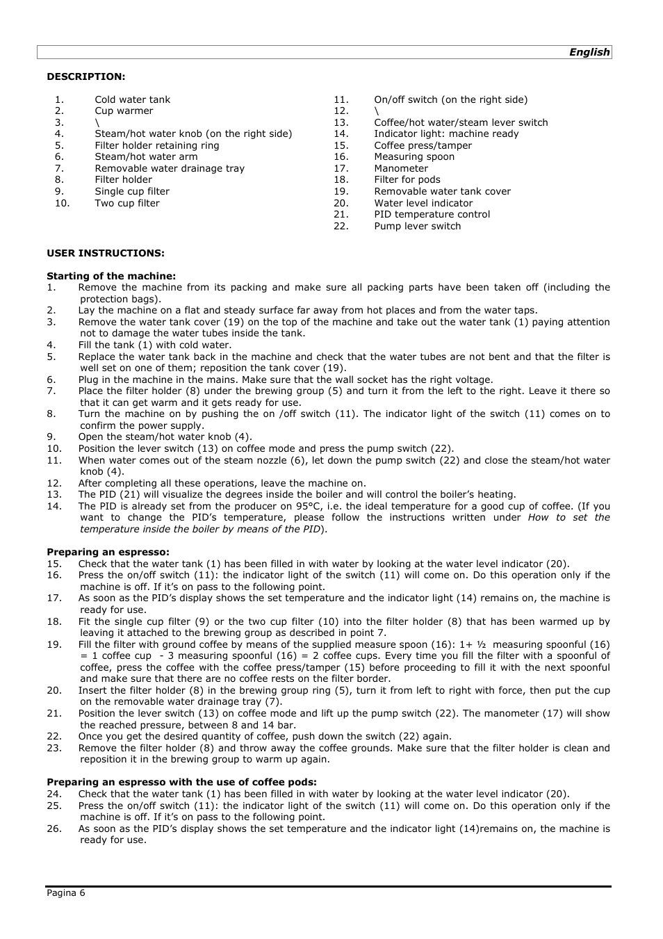 LELIT PL41TEM User Manual | Page 6 / 24