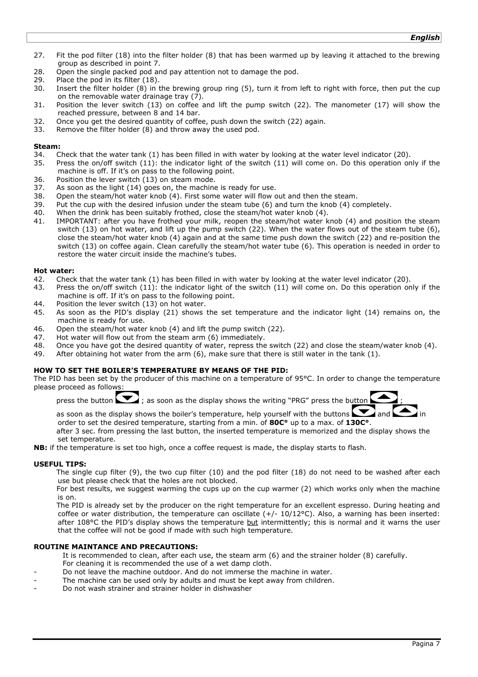 LELIT PL41TEM User Manual | Page 7 / 24