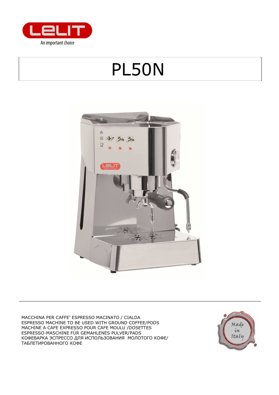 LELIT PL50N User Manual | 24 pages