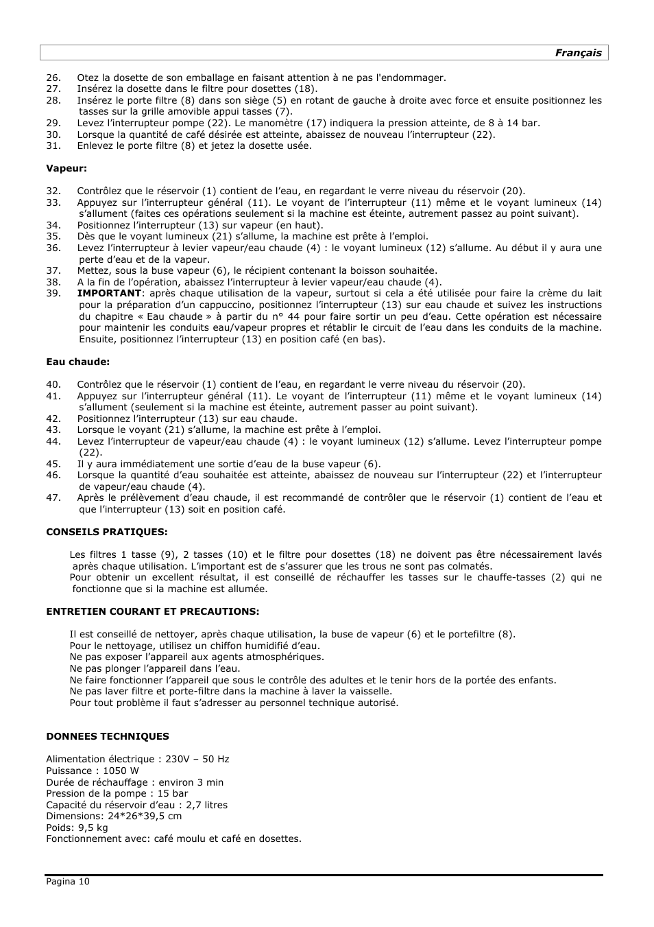 LELIT PL50N User Manual | Page 10 / 24