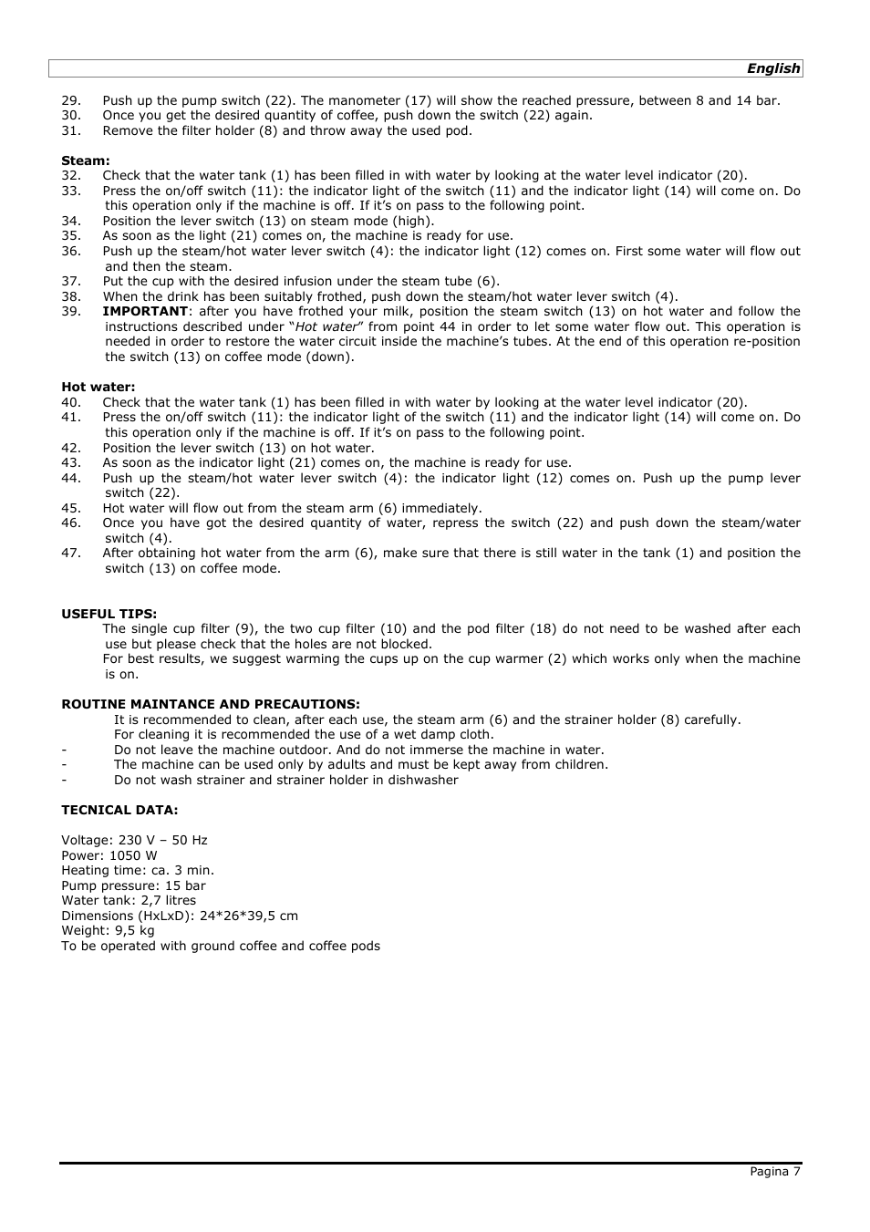 LELIT PL50N User Manual | Page 7 / 24