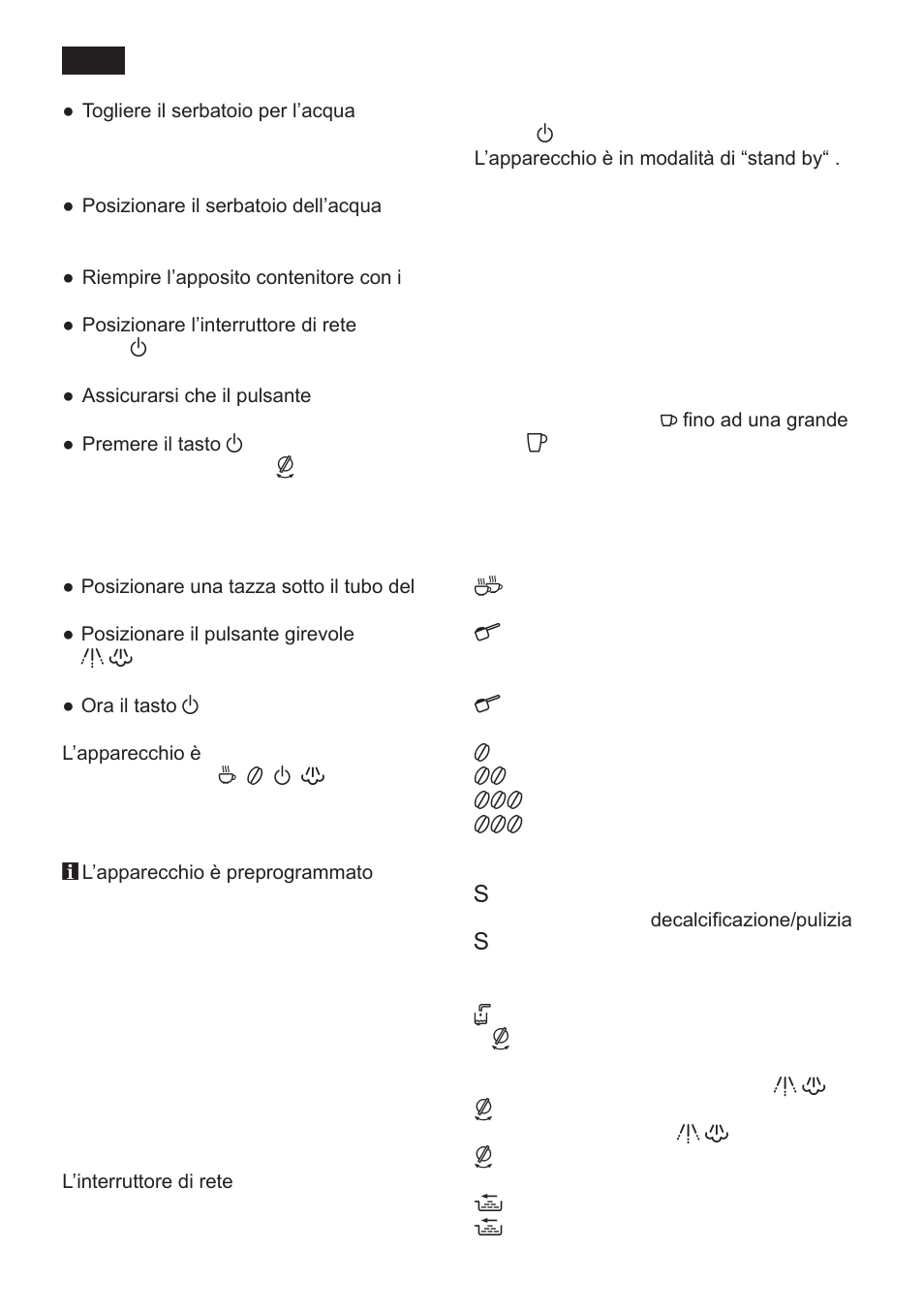 Elementi di comando | Siemens TK 54001 User Manual | Page 34 / 93