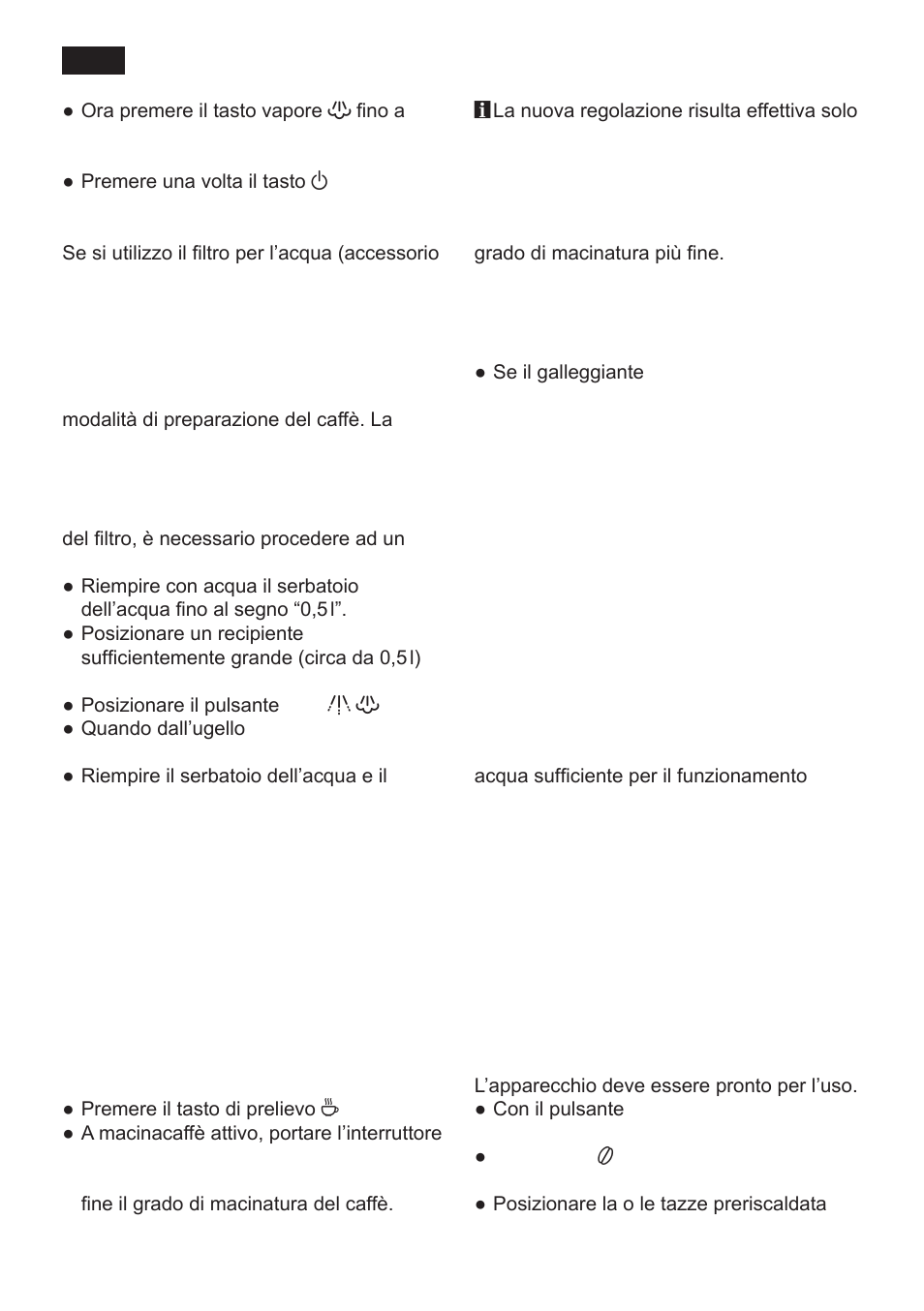 Preparazione, Preparazione con chicchi di caffè | Siemens TK 54001 User Manual | Page 36 / 93
