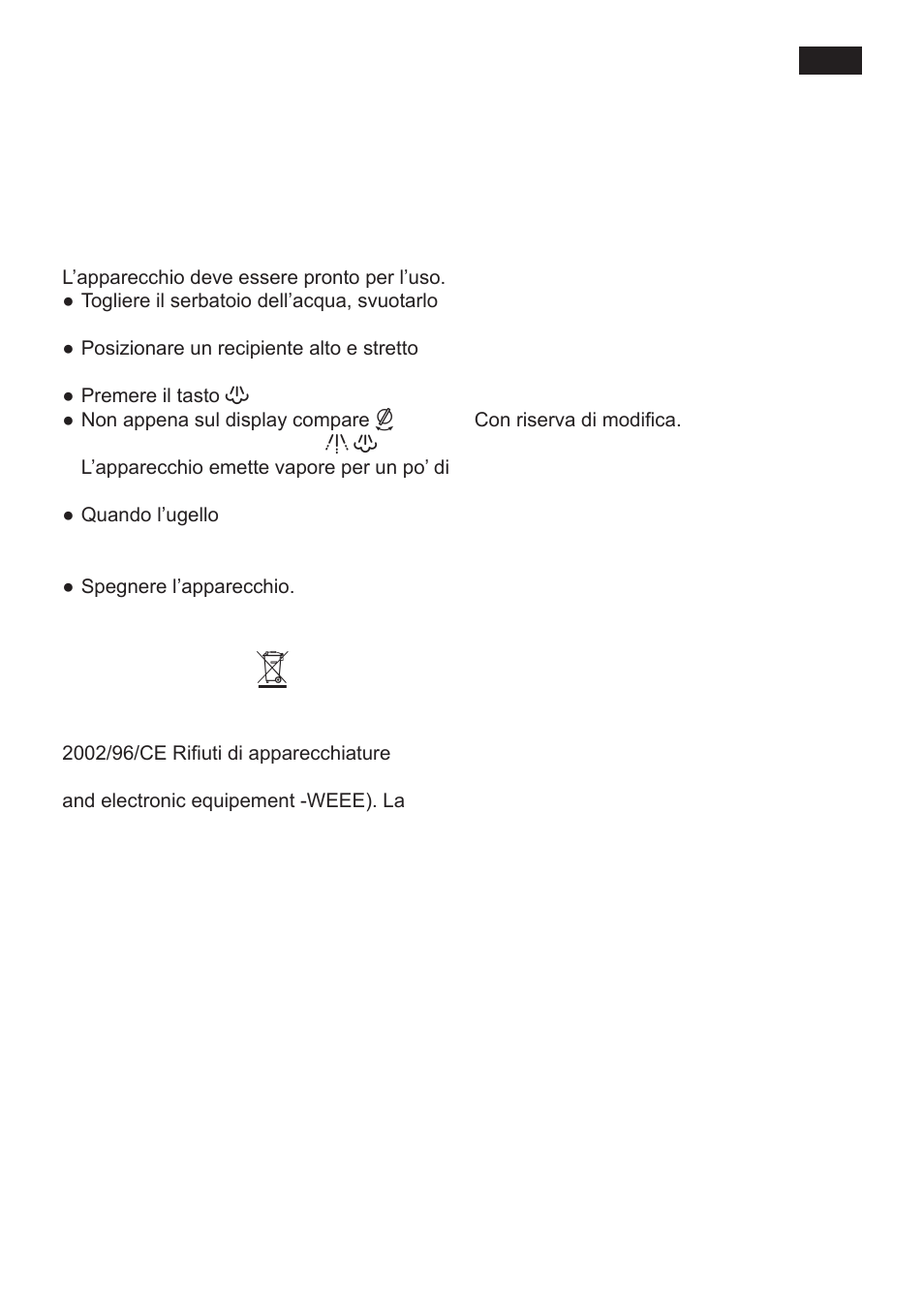 Misura di protezione dal gelo, Smaltimento, Garanzia | Siemens TK 54001 User Manual | Page 41 / 93