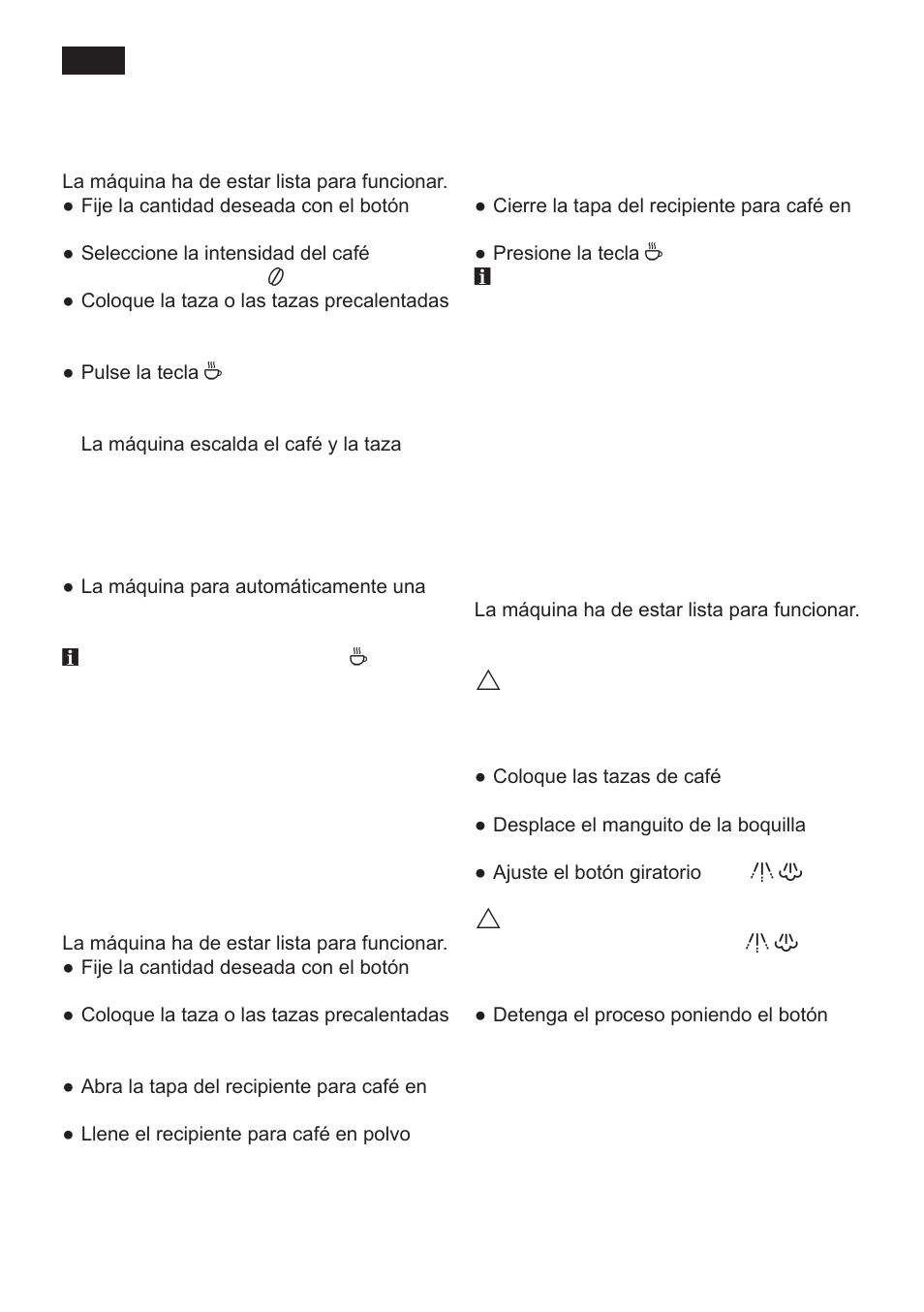 Preparación con granos de café, Preparación de agua caliente | Siemens TK 54001 User Manual | Page 56 / 93
